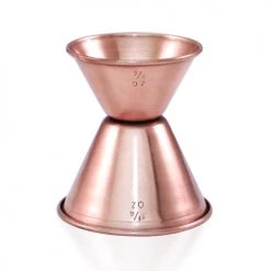 BarProducts.com BarConic® Double Sided Jigger Copper Plated -.75oz. X 1.25oz. Master Mixology