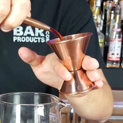 BarProducts.com BarConic® Copper Plated 1x2 Double Sided Jigger Master Mixology