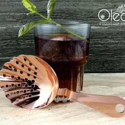 BarProducts.com Olea™ Shell Julep Cocktail Strainer - Copper Plated BAR TOOLS 3 BarProducts.com Olea™ Shell Julep Cocktail Strainer - Copper Plated BAR TOOLS