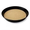 BarProducts.com Black Serving Tray - Cork Lined - 13" Diameter