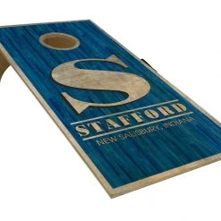 BarProducts.com CUSTOMIZABLE Cornhole Game Boards - BLUE WOOD PLANKS - 22