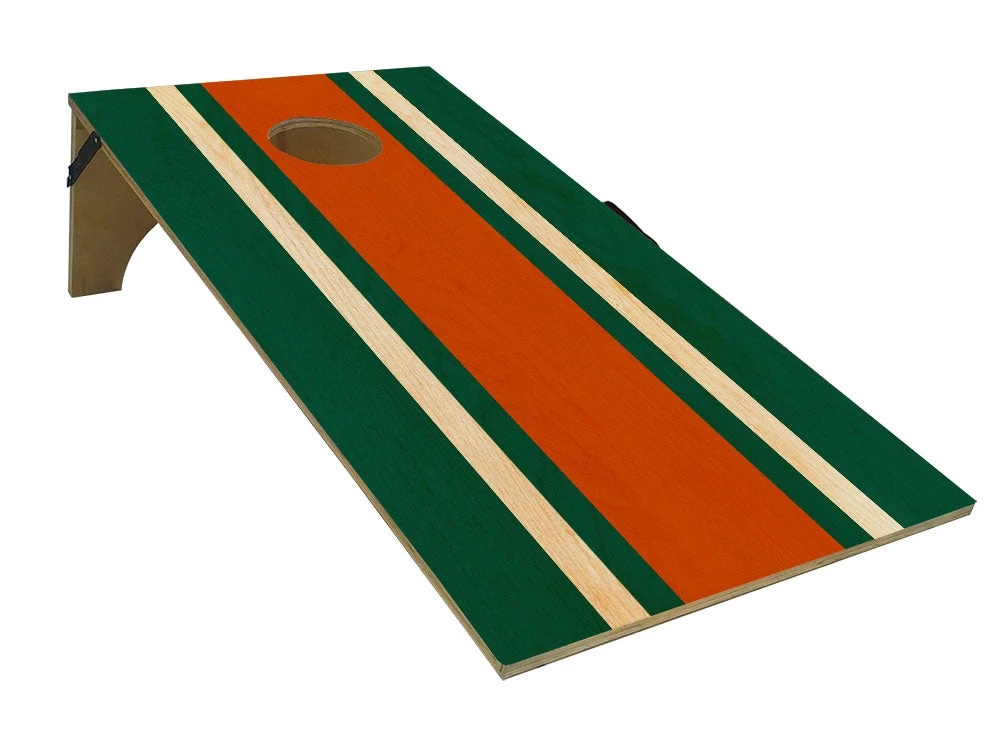 cornhole-web-grn-org-wht-main.jpg BarProducts.com HOME BAR & GIFTS CUSTOMIZABLE Cornhole Game Boards - Sports Themed - Several Team Color Options - 22" X 44"