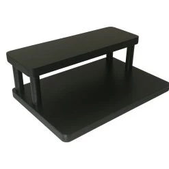 BarProducts.com Counter Caddies™ With BLACK Finish - 3.75" H Dowel Rods - 12" STRAIGHT Shelf