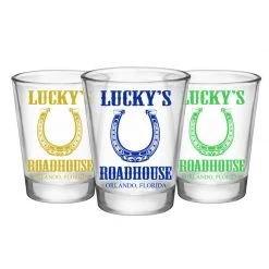 BarProducts.com CUSTOMIZABLE - 1.75oz Clear Shot Glass - Horseshoe BAR SUPPLIES