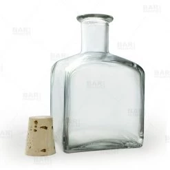 BarProducts.com Square Craft Bartending Bottle W/ Cork - Clear 7oz / 210ml 5 BarProducts.com Square Craft Bartending Bottle W/ Cork - Clear 7oz / 210ml