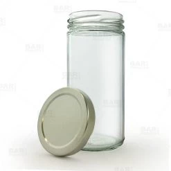 BarProducts.com Tall Craft Bartending Jar W/ Gold Lid - Clear 8 Oz