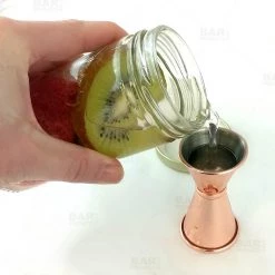 BarProducts.com Tall Craft Bartending Jar W/ Gold Lid - Clear 8 Oz