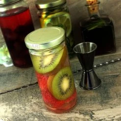 BarProducts.com Tall Craft Bartending Jar W/ Gold Lid - Clear 8 Oz