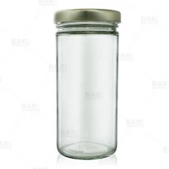 BarProducts.com Tall Craft Bartending Jar W/ Gold Lid - Clear 8 Oz