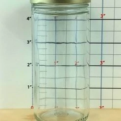 BarProducts.com Tall Craft Bartending Jar W/ Gold Lid - Clear 8 Oz