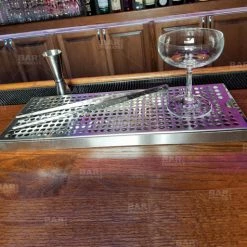 BarProducts.com BarConic® Stainless Steel Drip Tray - Holes - 16