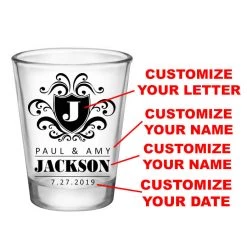 BarProducts.com CUSTOMIZABLE - 1.75oz Clear Shot Glass - Crest (Version 3) BAR SUPPLIES