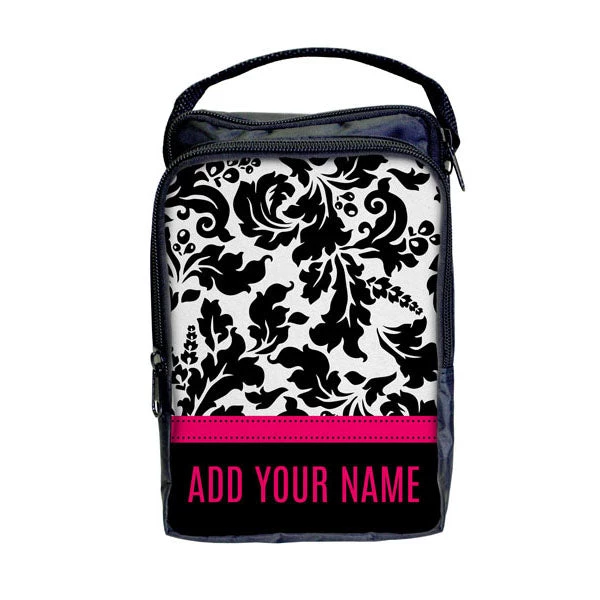 custom-bar-tote-web-front-damask-pink_1.jpg BarProducts.com BAR TOOLS Bartender Tote Bag - ADD YOUR NAME Damask Design