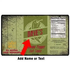 BarProducts.com ADD YOUR NAME - Grunge Style Custom Hot Sauce