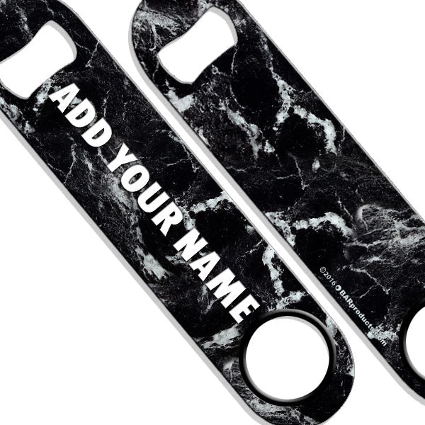 custom-marble-black-white-speed-bottle-opener.jpg BarProducts.com BAR TOOLS ADD YOUR NAME SPEED Bottle Opener – Marble
