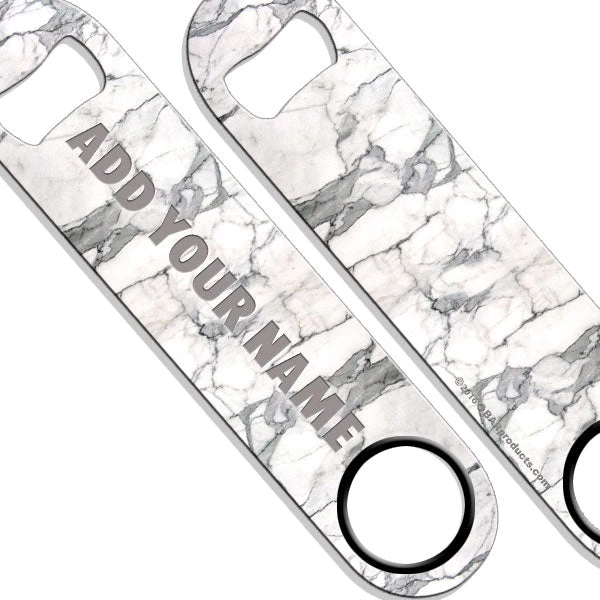 custom-marble-white-gray-speed-bottle-opener.jpg BarProducts.com BAR TOOLS ADD YOUR NAME SPEED Bottle Opener – Marble