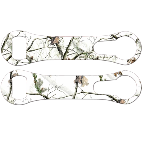 custom-realistic-tree-white-camo-bottle-opener_1.png BarProducts.com Custom Bottle Openers Kolorcoat™ V-Rod® Opener - Real Tree White Camo
