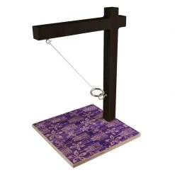 BarProducts.com SPECIAL COLLECTIONS Tabletop Ring Toss Game - Purple Tiki Pattern