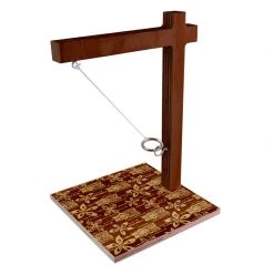 BarProducts.com Tabletop Ring Toss Game - Stained Tiki Pattern