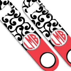 BarProducts.com ADD YOUR NAME SPEED Bottle Opener – Monogram Swirls BAR TOOLS