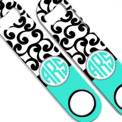 BarProducts.com ADD YOUR NAME SPEED Bottle Opener – Monogram Swirls BAR TOOLS