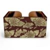 BarProducts.com SPECIAL COLLECTIONS Wooden Bar Caddy - Rustic Hibiscus - Maroon
