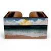 BarProducts.com Wooden Bar Caddy - Beach Scene