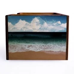 BarProducts.com Wooden Bar Caddy - Beach Scene