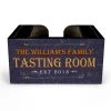 BarProducts.com Customizable Wooden Bar Caddy - Tasting Room