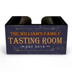 BarProducts.com Customizable Wooden Bar Caddy - Tasting Room