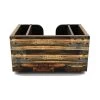 BarProducts.com Wooden Bar Caddy - Rustic Wood Planks
