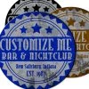 BarProducts.com CUSTOMIZABLE Coaster - 4in Round Foam - Badge Design BAR SUPPLIES