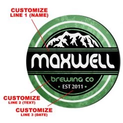 BarProducts.com CUSTOMIZABLE Coaster - 4in Round Foam - Brewing Company Design