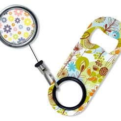 BarProducts.com Kolorcoat™ Mini Opener With Retractable Reel - Cute Floral
