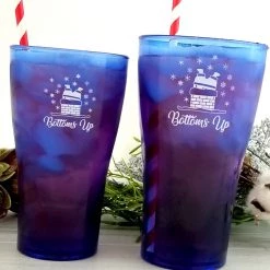 BarProducts.com Bottoms Up Polycarbonate Cup - Blue - 2 Sizes Available Drinkware