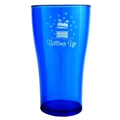 BarProducts.com Bottoms Up Polycarbonate Cup - Blue - 2 Sizes Available Drinkware