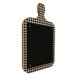 BarProducts Handcrafted SPECIAL COLLECTIONS Wood Plaque Menu - Cutting Board Shaped Chalkboard - Buffalo Plaid