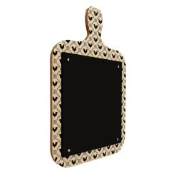 BarProducts Handcrafted SPECIAL COLLECTIONS Wood Plaque Menu - Cutting Board Shaped Chalkboard - Rooster Design