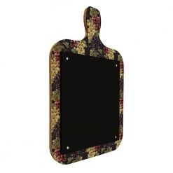 BarProducts Handcrafted SPECIAL COLLECTIONS Wood Plaque Menu - Cutting Board Shaped Chalkboard - Grapes Wine Design