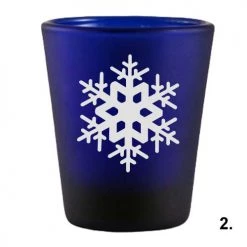 BarProducts.com Novelty Glassware Printed Blue Shot Glasses - Snowflakes - 1.5 Ounce 4 BarProducts.com Novelty Glassware Printed Blue Shot Glasses - Snowflakes - 1.5 Ounce