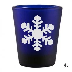 BarProducts.com Novelty Glassware Printed Blue Shot Glasses - Snowflakes - 1.5 Ounce 6 BarProducts.com Novelty Glassware Printed Blue Shot Glasses - Snowflakes - 1.5 Ounce