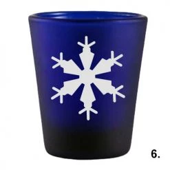 BarProducts.com Novelty Glassware Printed Blue Shot Glasses - Snowflakes - 1.5 Ounce 8 BarProducts.com Novelty Glassware Printed Blue Shot Glasses - Snowflakes - 1.5 Ounce