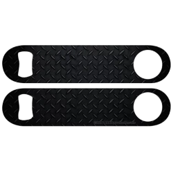 BarProducts.com Kolorcoat™ Speed Opener - Dark Diamond Plate Custom Bottle Openers