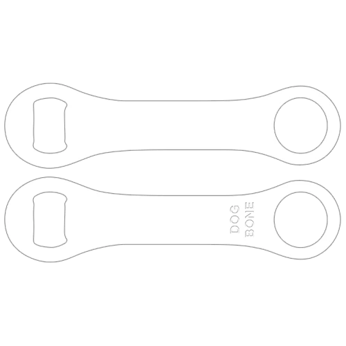 db-_0000s_0000_white_3.png BarProducts.com Kolorcoat™ Dog Bone Bottle Opener - White