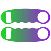 BarProducts.com PRODUCT DESIGNER Kolorcoat™ Knuckle Popper Opener - Green To Purple