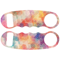 BarProducts.com Kolorcoat™ Knuckle Popper Opener - Colorful Geometrics PRODUCT DESIGNER
