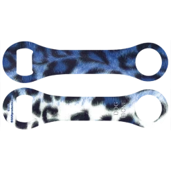 BarProducts.com PRODUCT DESIGNER Kolorcoat™ Dog Bone Bottle Opener - Blue Leopard