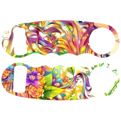 BarProducts.com Kolorcoat™ Knuckle Popper Opener - Colorful Ribbons PRODUCT DESIGNER