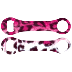 BarProducts.com PRODUCT DESIGNER Kolorcoat™ Dog Bone Bottle Opener - Pink Leopard