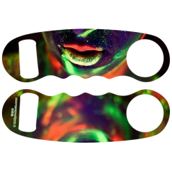 BarProducts.com PRODUCT DESIGNER Kolorcoat™ Knuckle Popper Opener - Glow Lips